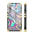thumbnail image 3 of FKBRCL4U Compatible with Samsung Galaxy S23 Case, Holographic Abstract Iridescent Textures Luxury Golden Decoration for Girl Women Soft TPU Shockproof Protective Hard PC Back, 3 of 7