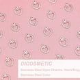 thumbnail image 5 of 200Pcs Stainless Steel Hollow Frame Charms Pendants Open Back Heart Shape Pendants with a Loop, 5 of 7