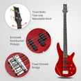 thumbnail image 5 of Ktaxon 4 String Electric Bass Guitar 44in Full Size Bass Kit with Closed SS Pickups, 20W Amp, Dark Red, 5 of 14
