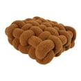 thumbnail image 1 of Cojín tejido para silla, cojín para ventana, estera suave y versátil tejida a mano, almohada de felpa, cojín para asiento para decoraciones de fiesta, Marron oscuro, 1 of 8