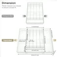 thumbnail image 3 of Lonian Silverware Drawer Organizer, Adjustable Drawer Organizer for Kitchen Utensils,  Plastic Cutlery Tray, Clear, 3 of 6