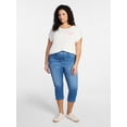 thumbnail image 2 of Terra & Sky Women's Plus Pull On Jegging Capri Pants with Control Panel, Sizes 0X-5X, 2 of 5