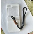thumbnail image 3 of Korean Luxury Solid Color Case with Portable Rope Bracelet Chain for Samsung Galaxy Z Flip3 5G Z Flip5 Zflip5 Flip 4 Back Cover, 3 of 5