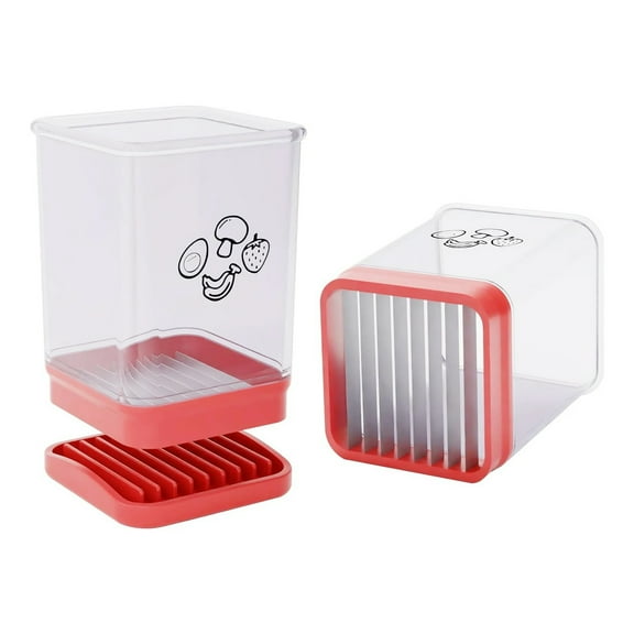 Handheld Stainless Steel Fruit & Vegetable Slicer – Quick, Even Cutter for Strawberries, Bananas, Grapes, Mushrooms & Soft Produce