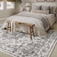 thumbnail image 4 of WIPONKEN 8x10 Area Rugs for Living Room Bedroom Dining Room Office Farmhouse, Machine Washable Non Slip Vintage Persia Rug Black, 4 of 9