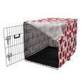 thumbnail image 3 of Autumn Dog Crate Cover, Watercolor Look Hand Drawn Warm Colored Ripe Apples Minimal Pattern, Easy to Use Pet Kennel Cover Small Dogs Puppies Kittens, 7 Sizes, Dark Pink and Dark Coral, by Ambesonne, 3 of 6