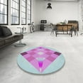 thumbnail image 4 of Ahgly Company Machine Washable Indoor Rectangle Transitional Coral Blue Area Rugs, 4' x 6', 4 of 7