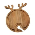 thumbnail image 4 of Wooden Appetizer Plate Snack Serving Board Charcuterie Tray Sturdy Wood for Christmas Party Restaurant Events, 4 of 9