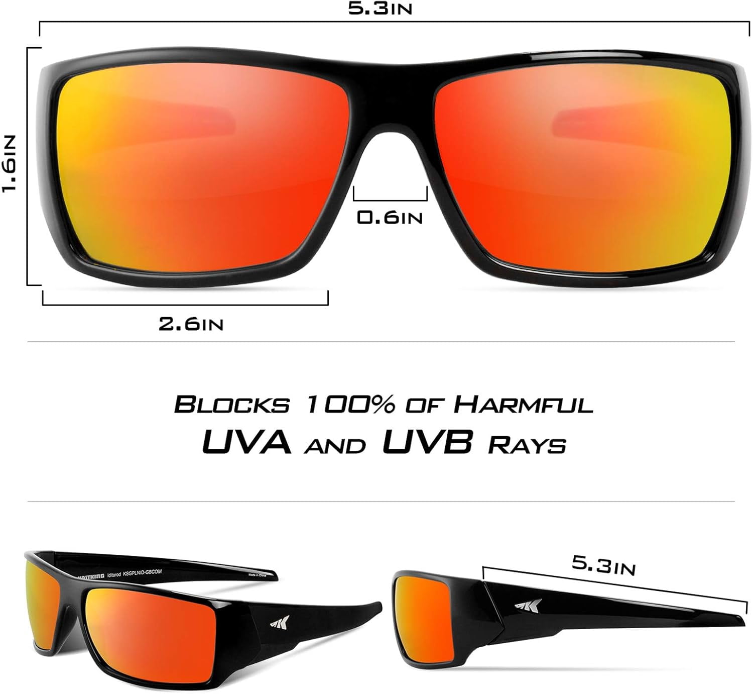 KastKing Iditarod Polarized Sport Sunglasses for Men & Women
