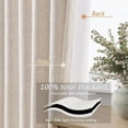 thumbnail image 4 of Cortinas de lino color crema, color beige, opacas, 107 x 213 cm, de Guken, para sala de estar, 4 of 8