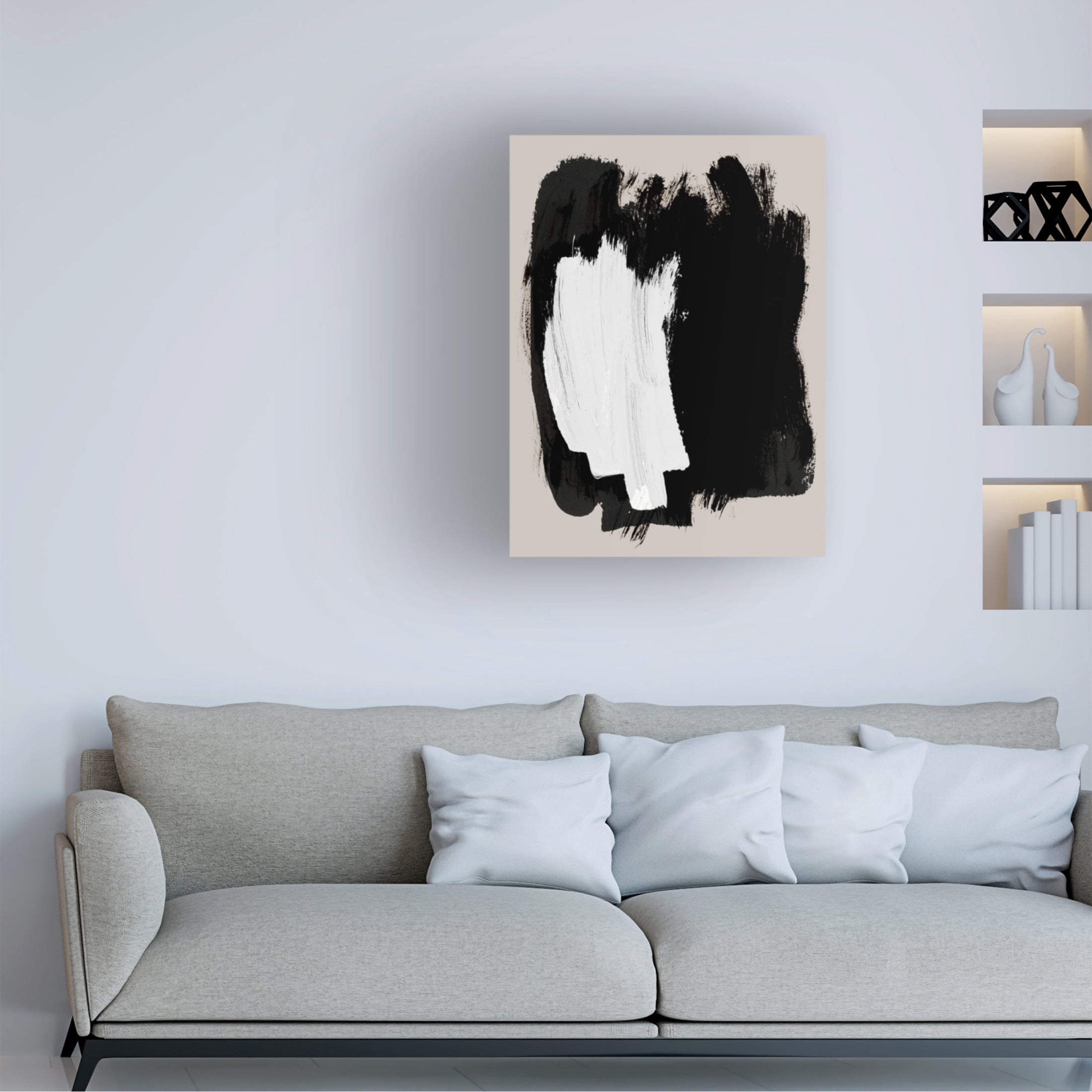 Trademark Fine Art Mareike Bohmer Abstract Brush Strokes 16 Canvas Wall Art