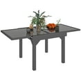 thumbnail image 1 of Outsunny 35"-71" Expandable Patio Dining Table for 4-6 Person, Grey, 1 of 10