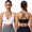 Black White 2 Pack, variant on AEXTO Women's Sports Bras Adjustable Deep V Neck Bras Wireless Spaghetti Strap Criss Cross Padded Low Support Sexy Bras gym sport bra
