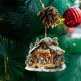 thumbnail image 5 of 2025 Wooden Chicken Coop Farm Ornament Handcrafted Christmas Tree Decoration for Poultry Lovers Farmhouse Style Decor, 5 of 5