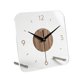 thumbnail image 3 of Reloj de Mesa Escritorio Moderno Reloj Decorativo Cuadrado Reloj de Acrílico Madera Metal Silencioso Adecuado para Dormitorio Sala de Estar, 3 of 9