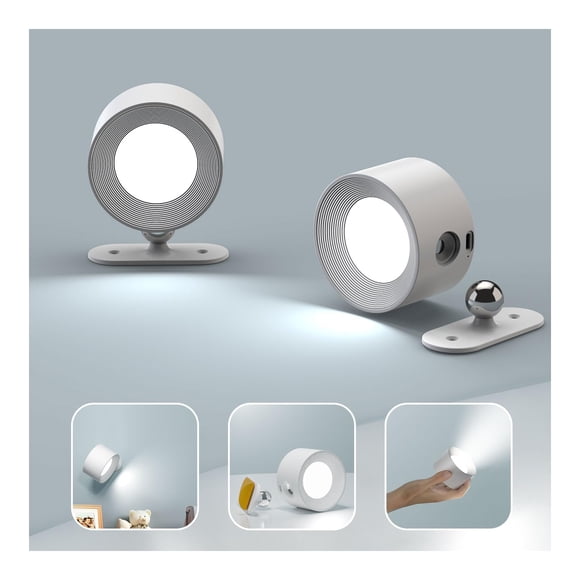 Lámpara de pared Koopala, 2 unidades, LED recargable e inalámbrica
