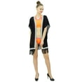 thumbnail image 6 of Bimba Women Tassel Coverup Sheer Georgette Trendy Shrug With Lace, 6 of 9