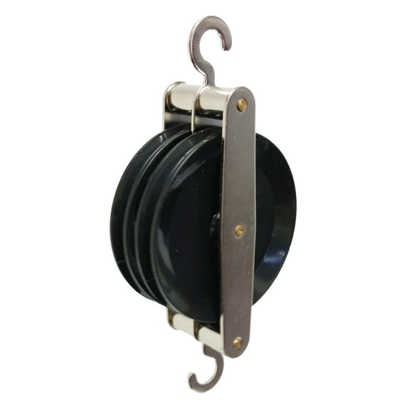 Pulley, Double Parallel Metal Housing, Plastic