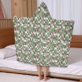 thumbnail image 5 of Colorful Checkered Cow Pattern Hooded Bath Towel，50"x30" for Ages 3 To 12 Kids, Quick Dry Lightweight Soft Microfiber Hood Beach Towel Cover Up for Kids, 5 of 7
