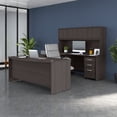 thumbnail image 2 of Studio C 72W U Desk with Hutch and File Cabinets in Storm Gray - Engineered Wood, 2 of 7