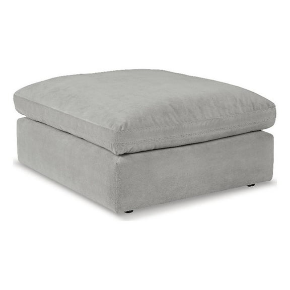 Bowery Hill Contemporary Corner-blocked frame Gray Oversized Accent Ottoman