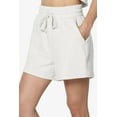 thumbnail image 6 of TheMogan Women's PLUS Cotton Terry Long Sleeve Oversized Top & Drawstring Shorts SET, 6 of 7