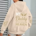 thumbnail image 4 of My Daddy Watches Over Me From Heaven Hoodies for Women Memorial Hoodie Graphic Hooded Sweatshirt Pullover with Pockets, 4 of 6