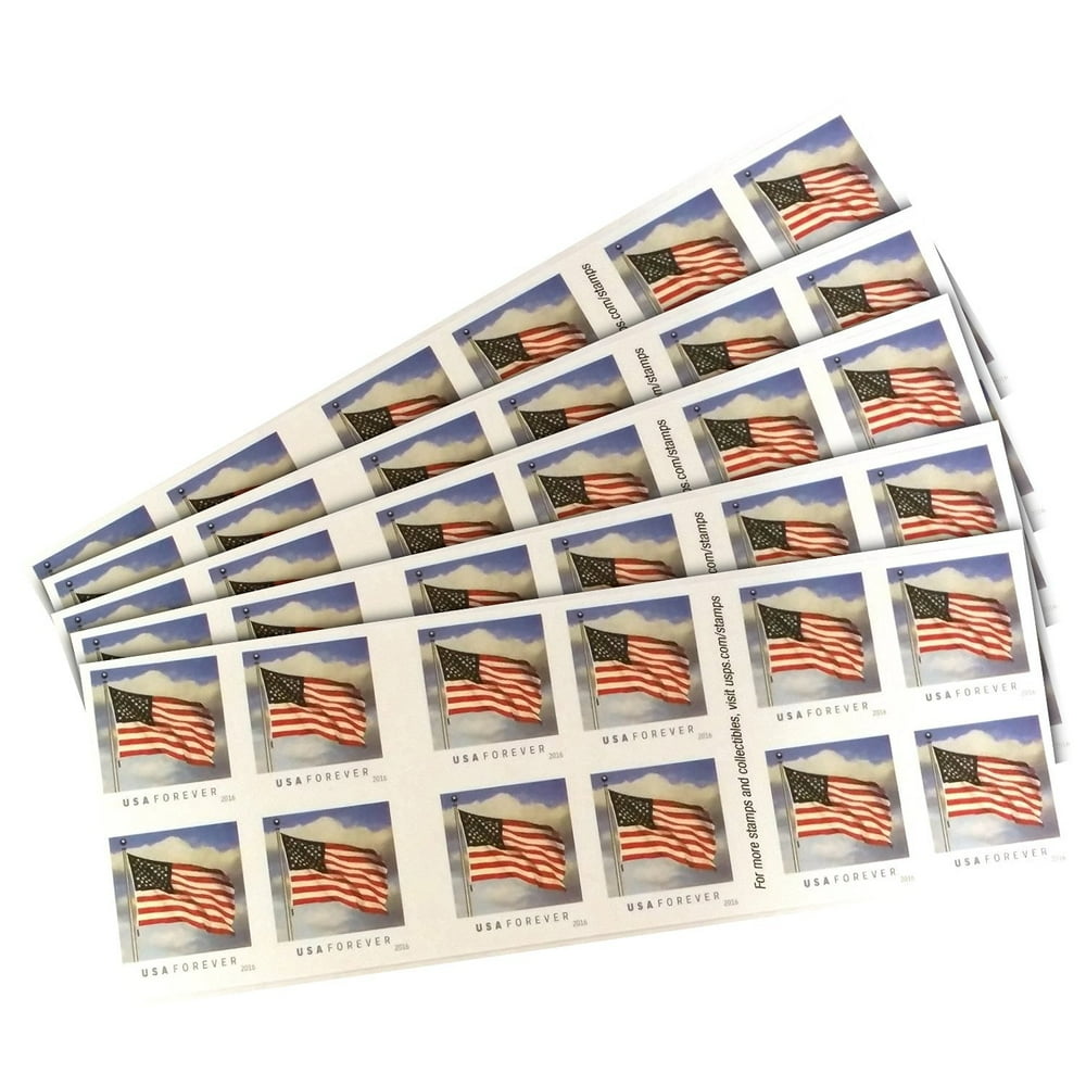 US Flag 5 Books of 20 USPS Forever Postage Stamps Old Glory Patriotic
