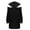 Black, variant on Fesfesfes Women Hooded Casual Long Sleeve Ladies Solid Ladies Hollow Out Shoulder Hooded Sweatshirts Short Tops Clothes Sale
