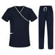 thumbnail image 2 of Conjunto de uniforme médico para mujer, traje de trabajo de enfermera, uniforme de enfermería con cintura elástica, uniforme de enfermería 2XL, 2 of 9