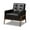 Black, variant on Baxton Studio Perris Mid-Century Modern Black Faux Leather Upholstered Walnut Wood Lounge Chair