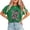 1-Green, variant on Classic Q Card Queen Trendy Retro Women's Graphic Tee Crew Neck Short Sleeve Statement Shirt