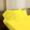 thumbnail image 4 of 4 Piece Corner Ruffle Sheet Set, 6" Inch Corner Ruffle On Flat Sheet And Pillowcases, 18 Inch Deep Pocket, 100% Egyptian Cotton, 800 TC, Olympic Queen Size, Solid Yellow, 4 of 6