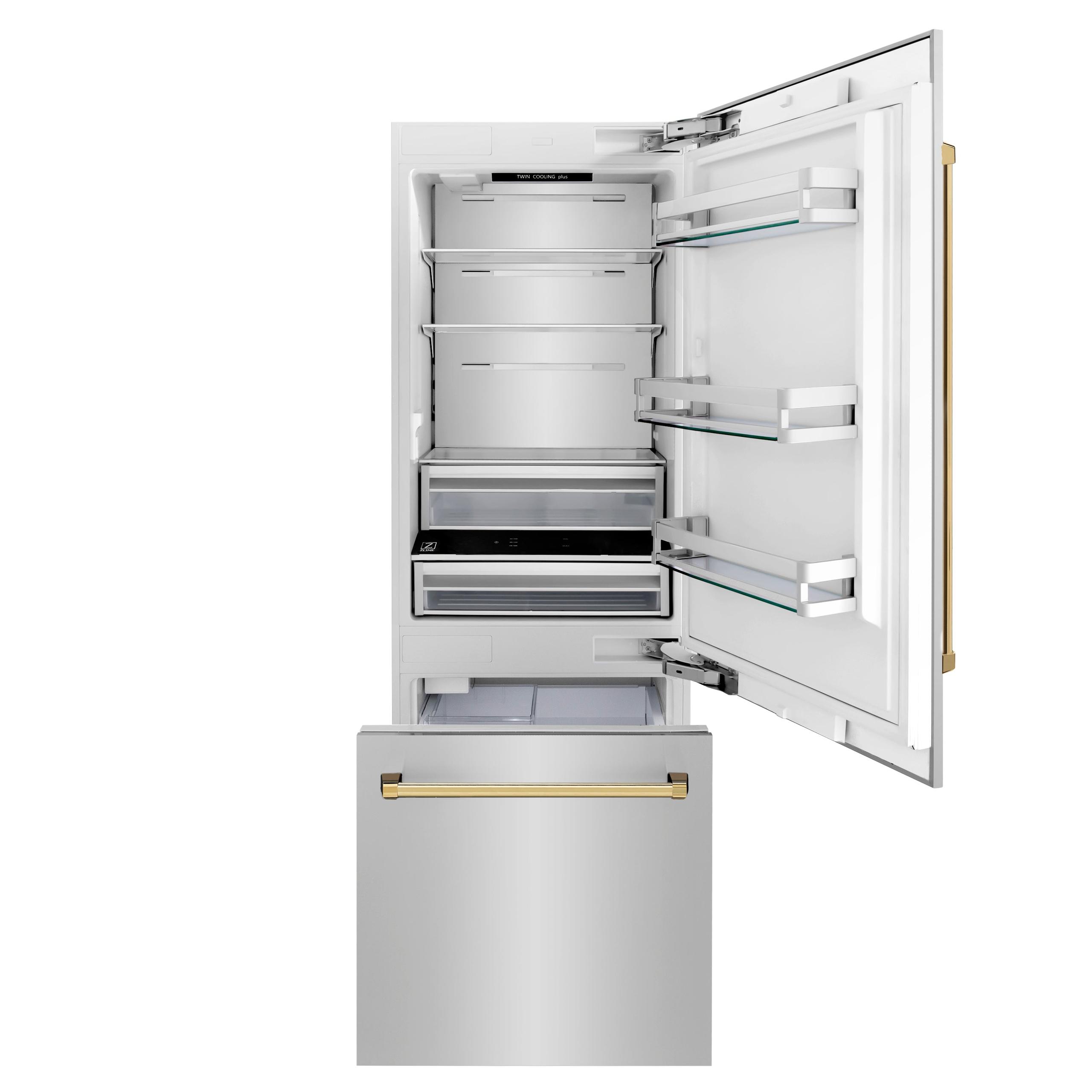 ZLINE KITCHEN AND BATH RBIVZ30430G bottom freezer built in refrigerator