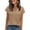 *Khaki, variant on Womens Lightweight V Neck Short Sleeve Cut-Out T Shirt,Casual Trendy Summer Tops Beige,Womens Plus M