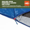 thumbnail image 2 of Ozark Trail 10C Sleeping Bag, 75"(L) x33" (W), Temp Rating +50℉/+10℃, Polyester Fabric, Blue, Black and Grey, 2 of 8
