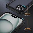 thumbnail image 4 of KOMI pour iPhone 15 Pro Max Étui avec Porte-Cartes Noir, étui 2 en 1 Résistante aux Chocs Protection Robuste avec Support Bleu, 4 of 5