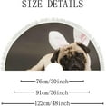 thumbnail image 2 of GZHJMY Christmas Tree Skirt Pug with Rabbit Ears Xmas Tree Mat 36in Chriatmas Tree Mat for New Year Holiday Party Decor with Tassel, 2 of 5