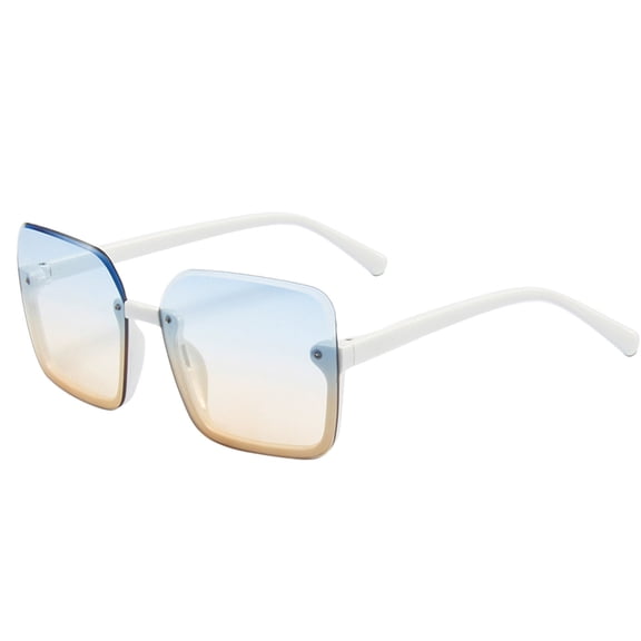 Sunglasses Womens UV Protection Retro Rectangle Eyewear Vintage Glasses Sunscreen Beach Fashion Sunglasses Blue