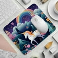 thumbnail image 2 of Alfombrilla de ratón de unicornio con base de goma antideslizante, cuadrada, protector para portátil, para juegos de ordenador, escritorio, para la escuela, oficina y hogar, 8,3 x 9,8, 2 of 7