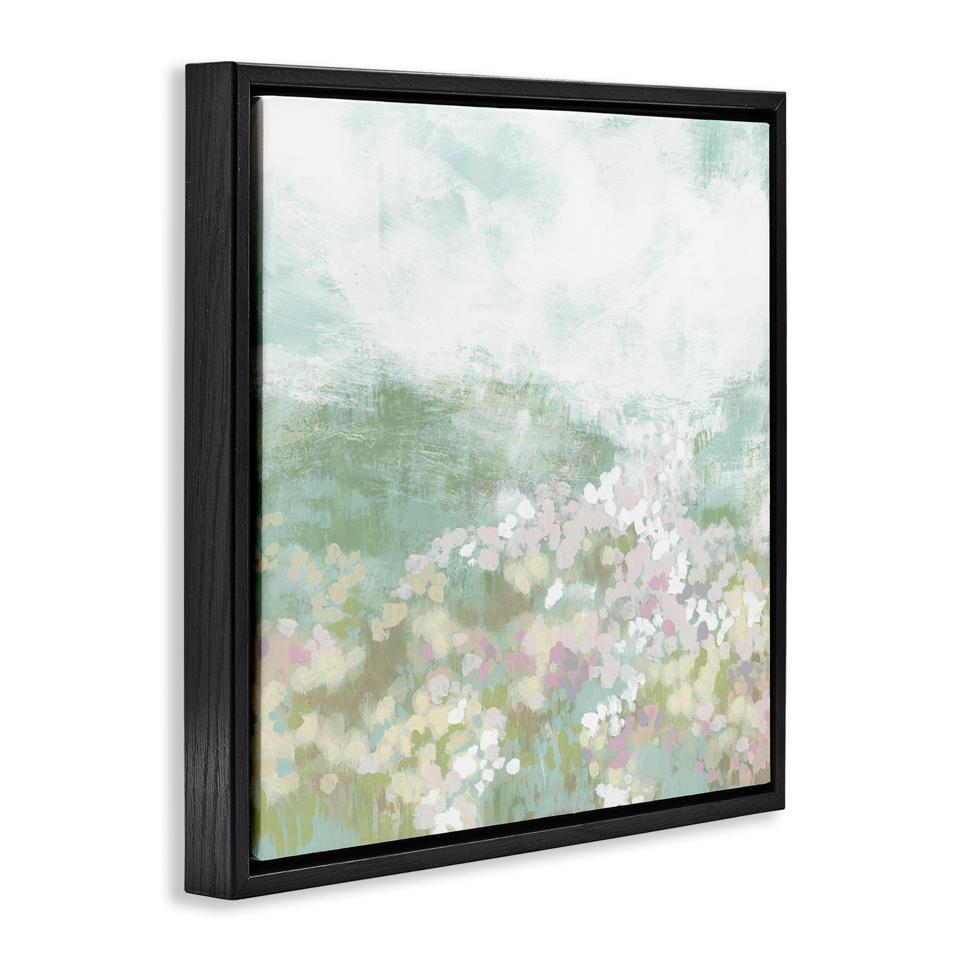 Stupell Industries Rural Countryside Impression Landscape Painting Black Floater Framed Canvas Art Print Wall Art, 25 x 25