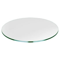 Dulles Glass 40" Round Table Top 1/4" Thick, Flat Polished Tempered Glass for Indoor Dining or Outdoor Patio, 27 Pounds