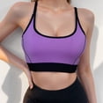 thumbnail image 5 of idosla Women's Sports Bra Sexy Open Back Padded Adjustable Strappy Yoga Bra Low Impact Crop Workout Gym Top (Light Purple, L), 5 of 6