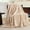 Khaki Stripe, variant on Faux Fur Throw Blanket for Couch, Cozy Warm Plush Striped Blanket for Sofa Bedroom Living Room,50 * 60 Inches Khaki