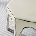 thumbnail image 5 of Modway Victory Performance Velvet Ottoman in Ivory, 5 of 7