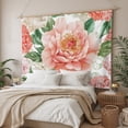 thumbnail image 3 of Pink Peony Blossom Tapestry for Bedroom Wall Hanging Tapestry, Spring Botanical Floral Watercolor Ceiling Backdrop Tapestries Poster Blanket Wall Decor for Teens Room Living Room Dorm 51" x 59", 3 of 8