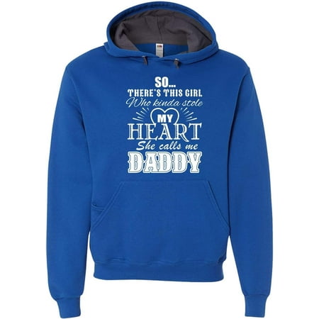 Custom Apparel House So Theres This Girl who Kinda Stole My Heart she Calls me Daddy Hoodie Adult Men s Sweatshirt