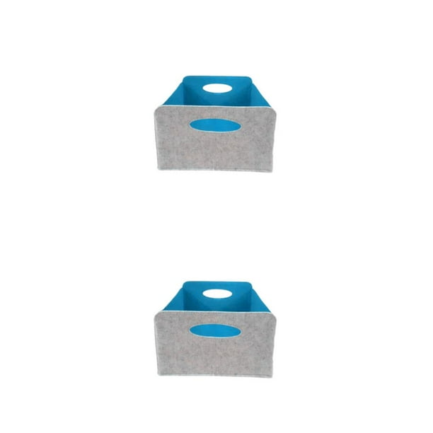 Organizador Plegable Matsuzay Tela Flexible Gris+Azul 30x24x15cm 2Conjunto