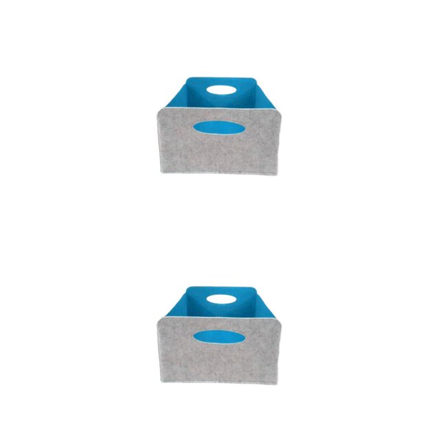 Organizador Plegable Matsuzay Tela Flexible Gris+Azul 30x24x15cm 2Conjunto