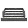 thumbnail image 6 of Sofa Bed, Twin Daybed with Trundle, Button Tufted Back and Nailhead Trim, Upholstered Sofa Bed, 6 of 8